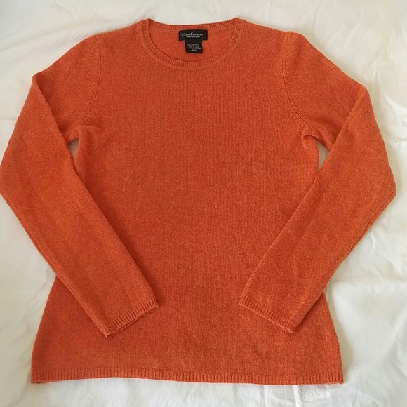 Lord and Taylor - pumpkin spice cashmere sweater - Picture 2 of 4
